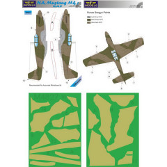 Маска камуфляжного фарбування Mustang Mk.I RAF 1/48 LFmodels M4827