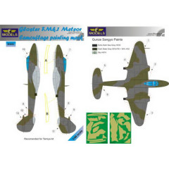 Маска камуфляжного фарбування Meteor F.Mk.I 1/48 LFmodels M4852