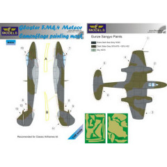 Маска камуфляжного фарбування Meteor F.Mk.4 1/48 LFmodels M4854