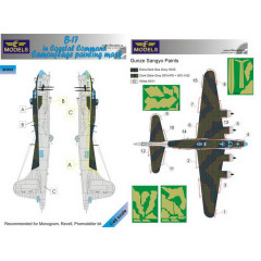 Маска камуфляжного фарбування B-17 1/48 LFmodels M4863