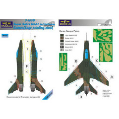 Маска камуфляжного фарбування F-100D USAF 1/48 LFmodels M4872