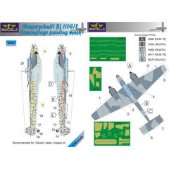 Маска камуфляжного фарбування Bf 110E/F 1/48 LFmodels M4892