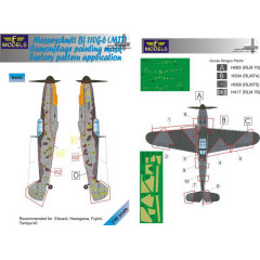 Маска камуфляжного фарбування Bf 109G-6 1/48 LFmodels M4894