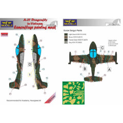 Маска камуфляжного фарбування A-37 Dragonfly у В'єтнамі 1/72 LFmodels M72146