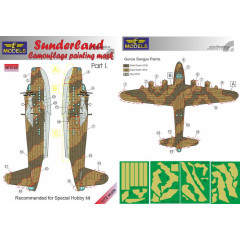Маска камуфляжного фарбування Sunderland, Iч. 1/72 LFmodels M72149