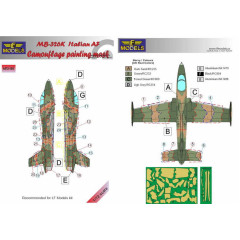Маска камуфляжного фарбування MB 326K, ВПС 1/72 LFmodels M72155