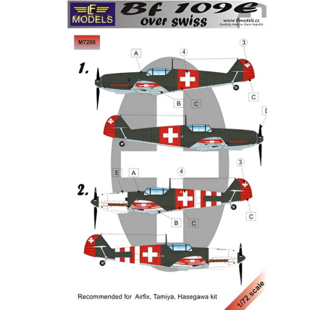 Маски для Bf 109E 1/72 LFmodels M7206