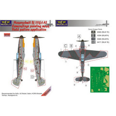 Маска камуфляжного фарбування Bf 109G-6AS 1/72 LFmodels M72102