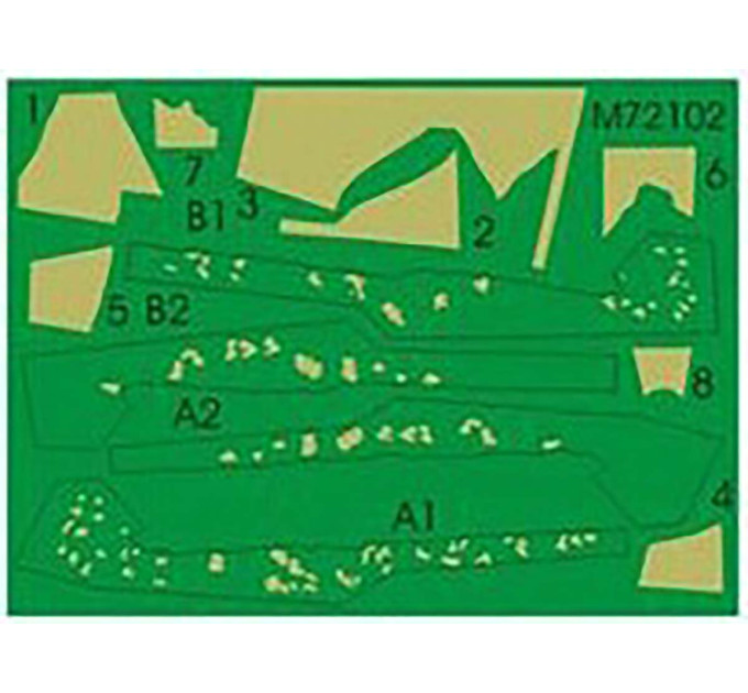 Маска камуфляжного фарбування Bf 109G-6AS 1/72 LFmodels M72102