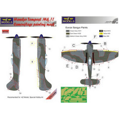 Маска камуфляжного фарбування Tempest Mk.II 1/72 LFmodels M72104