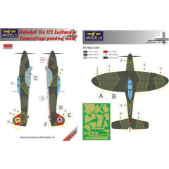 Маска камуфляжного фарбування He 112B 1/72 LFmodels M72113