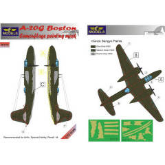 Маска камуфляжного фарбування A-20G Boston 1/72 LFmodels M72119