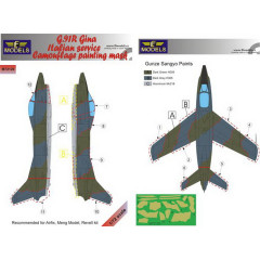 Маска камуфляжного фарбування G.91R Gina 1/72 LFmodels M72120