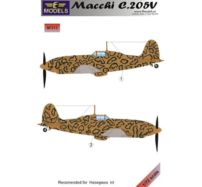 Маска камуфляжного фарбування MC.205Veltro 1/72 LFmodels M7213