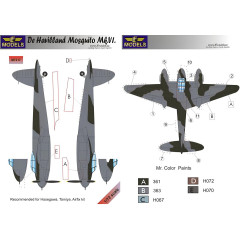 Маска камуфляжного фарбування Mosquito Mk.VI 1/72 LFmodels M7217