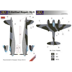 Маска камуфляжного фарбування Mosquito Mk.IV 1/72 LFmodels M7218