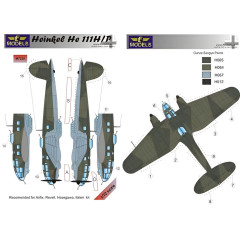 Маска камуфляжного фарбування He 111H/P 1/72 LFmodels M7220