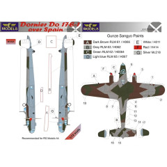 Маска камуфляжного фарбування Do 17E-1 1/72 LFmodels M7224