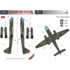Маска камуфляжного фарбування Ar 234B 1/72 LFmodels M7226