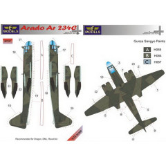 Маска камуфляжного фарбування Ar 234C 1/72 LFmodels M7227