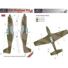 Маска камуфляжного фарбування Mustang Mk.I RAF 1/72 LFmodels M7229