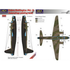 Маска камуфляжного фарбування Wellington Mk.IC 1/72 LFmodels M7232
