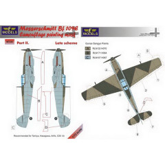 Маска камуфляжного фарбування Bf 109E 1/72 LFmodels M7236