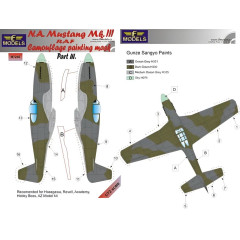 Маска камуфляжного фарбування Mustang Mk.III RAF 1/72 LFmodels M7246