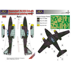Маска камуфляжного фарбування Me 262A 1/72 LFmodels M7248
