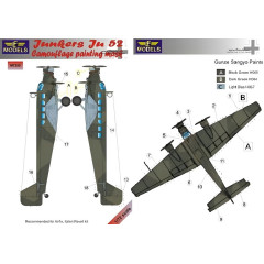 Маска камуфляжного фарбування Ju 52/3M 1/72 LFmodels M7250