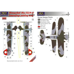 Маска камуфляжного фарбування Hs 123A-0 1/72 LFmodels M7252