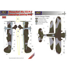 Маска камуфляжного фарбування Hs 123A-1 1/72 LFmodels M7253