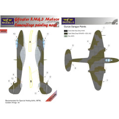 Маска камуфляжного фарбування Meteor F.Mk.3 1/72 LFmodels M7255