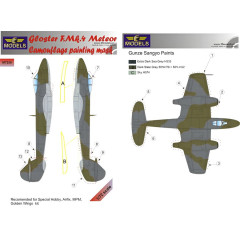 Маска камуфляжного фарбування Meteor F.Mk.4 1/72 LFmodels M7256
