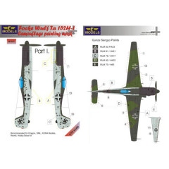 Маска камуфляжного фарбування Ta 152H-1 1/72 LFmodels M7257