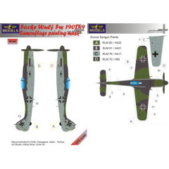 Маска камуфляжного фарбування Fw 190D-9 1/72 LFmodels M7260