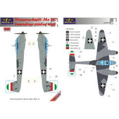 Маска камуфляжного фарбування Me 210 1/72 LFmodels M7262