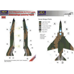 Маска камуфляжного фарбування F-4 1/72 LFmodels M7263