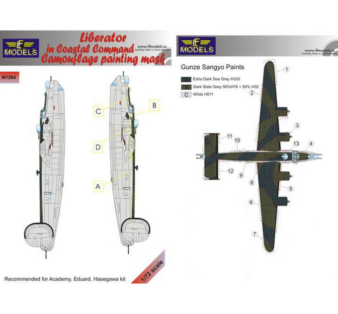Маска камуфляжного фарбування Liberator 1/72 LFmodels M7264