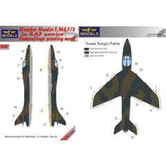 Маска камуфляжного фарбування Hunter T.Mk.7/8 RAF 1/72 LFmodels M7269