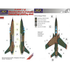 Маска камуфляжного фарбування F-105F/G 1/72 LFmodels M7272