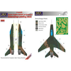 Маска камуфляжного фарбування F-100D USAF 1/72 LFmodels M7277