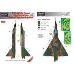 Маска камуфляжного фарбування F-102A 1/72 LFmodels M7283