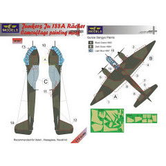 Маска камуфляжного фарбування Ju 188A 1/72 LFmodels M7287