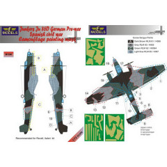 Маска камуфляжного фарбування Ju 86D 1/72 LFmodels M7290
