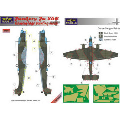 Маска камуфляжного фарбування Ju 86E 1/72 LFmodels M7291