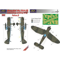 Маска камуфляжного фарбування Hs 126A/B 1/72 LFmodels M7295