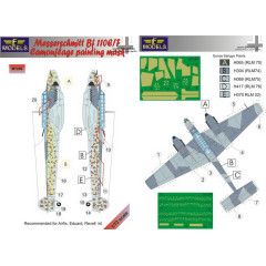 Маска камуфляжного фарбування Bf 110E/F 1/72 LFmodels M7299