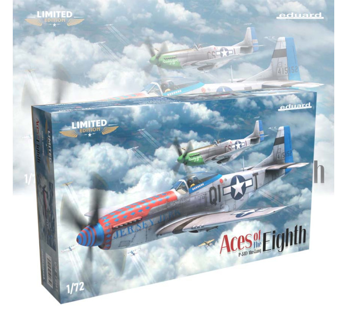 Збірна модель ACES OF THE EIGHTH Дві моделі! 1/72 Eduard 2147