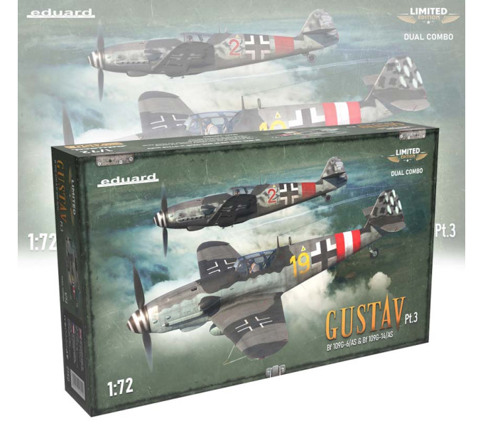 Збірна модель GUSTAV ч.3 Дві моделі! 1/72 Eduard 2150